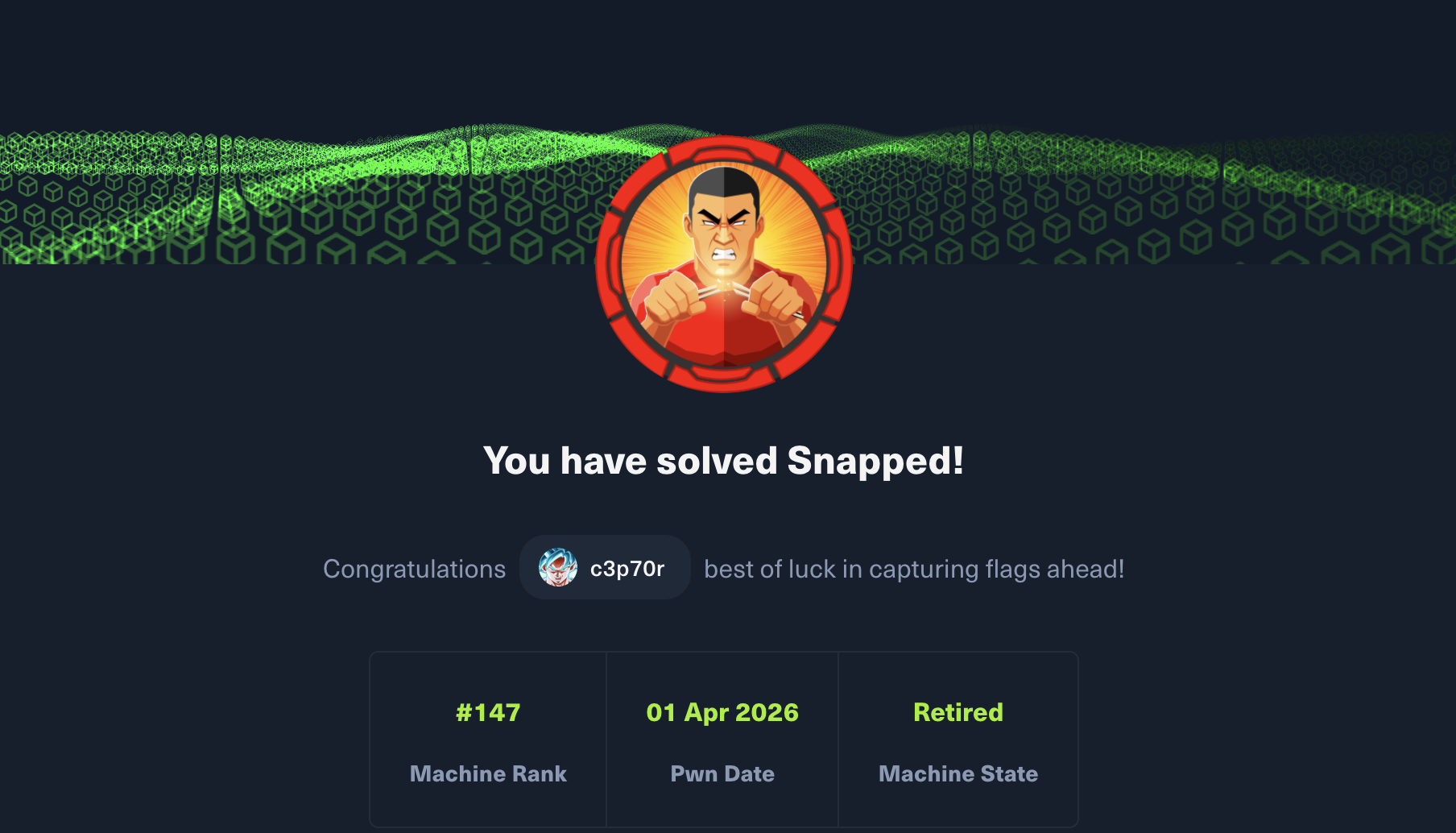 Snapped completion proof